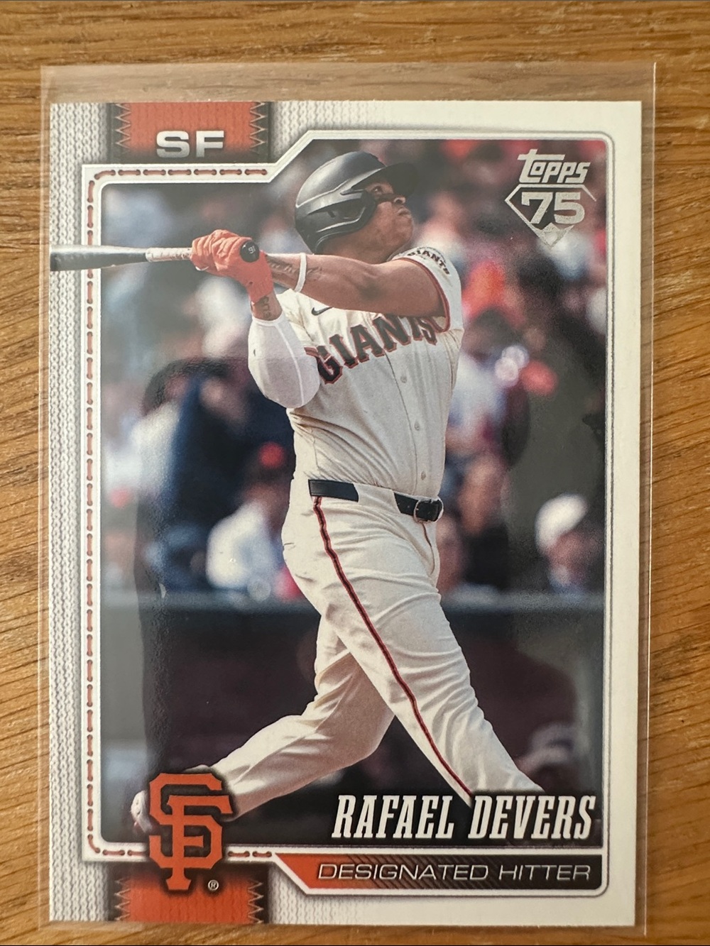 Topps Rafael Devers Baseball Card - White & Orange